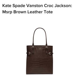 Kate Spade Vanston Croc Jackson Tote